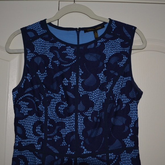 Cynthia Steffe Elenora Sleeveless Seamed Lace Sheath Dress - Picture 4 of 11